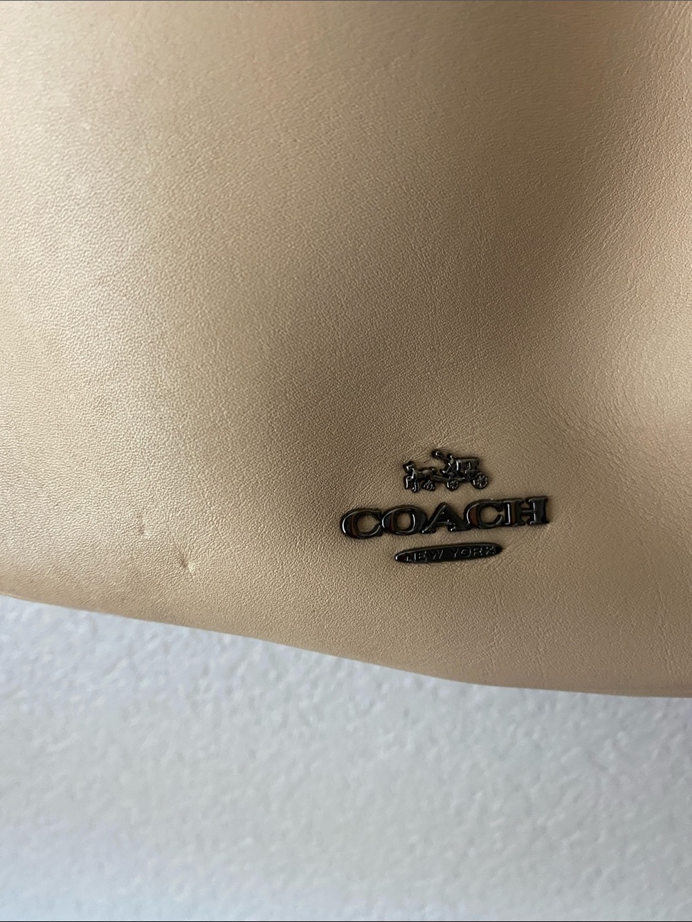 COACH Beachwood Beige Leather Snap NOMAD Hobo Shoulder Bag Purse #36026 - Picture 12 of 16
